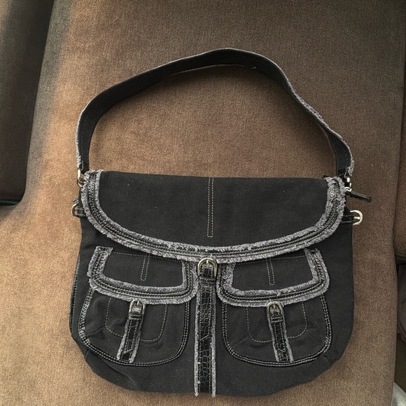 Sisley Black and Gray Shoulder Bag - Picture 7 of 12